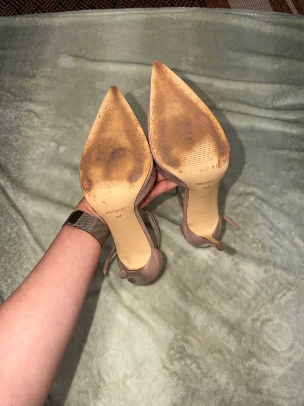 Nine West Slingback Pump Collection — Yellow Green, Black, White & Nude - Picture 11 of 16